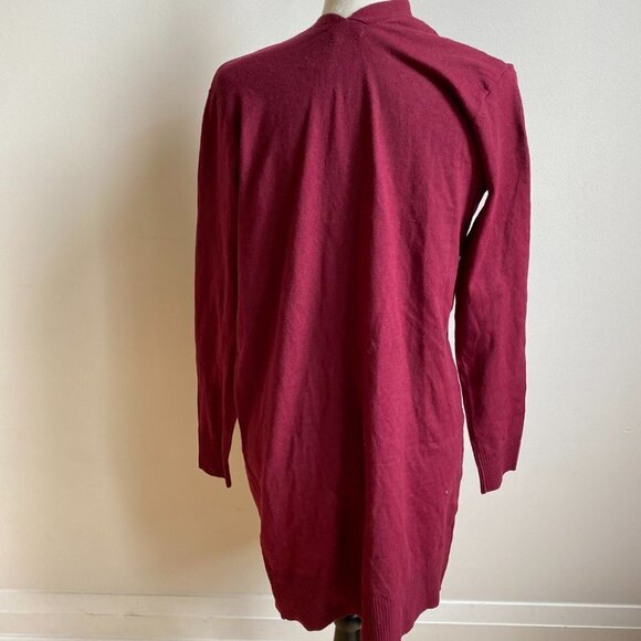SWEET Romeo BNWOT Burgundy Cardan Open Front Sweater Xsmall New Pockets - Picture 4 of 6